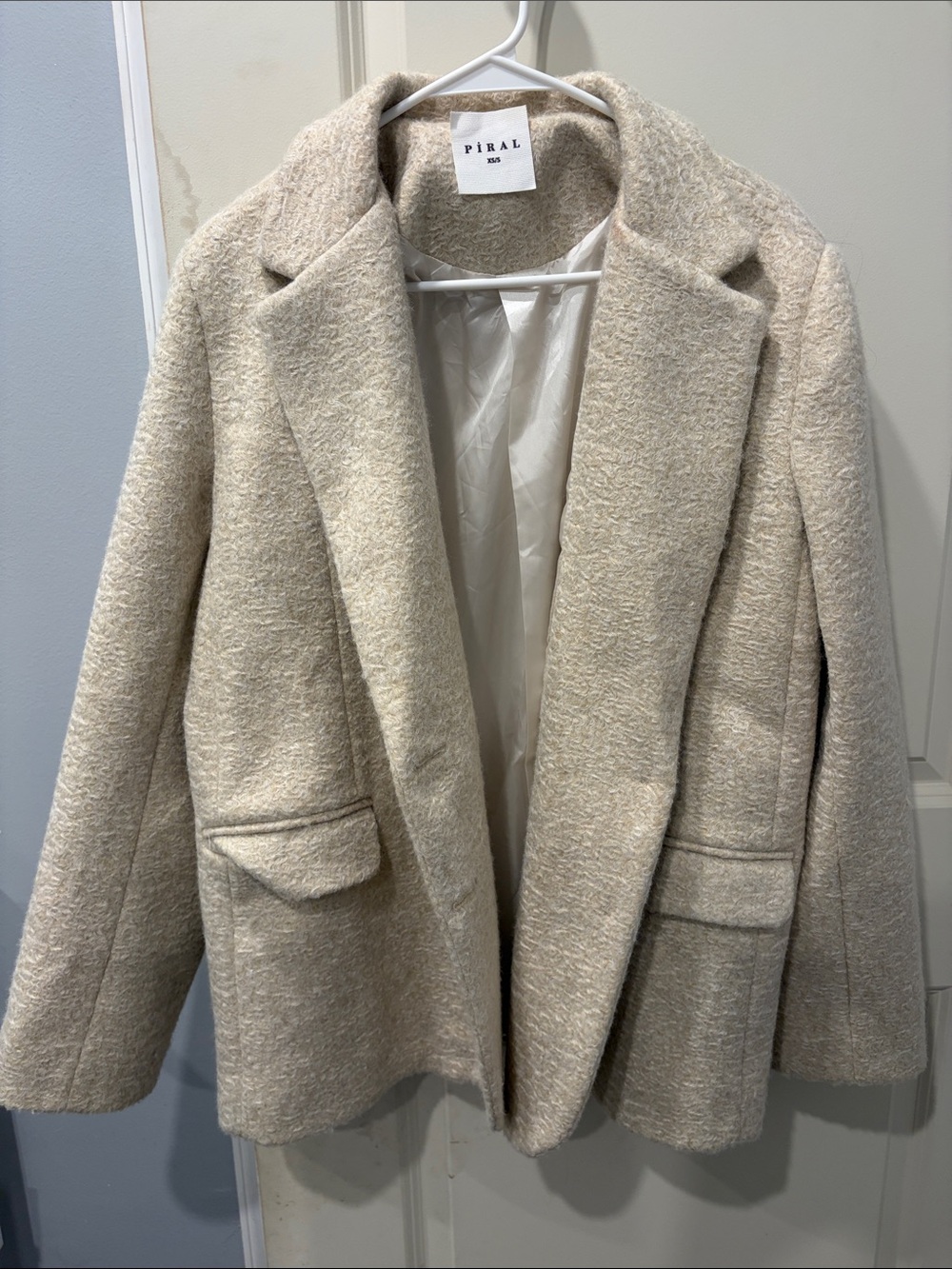 Piral Cream Tailored Wool-Blend Blazer